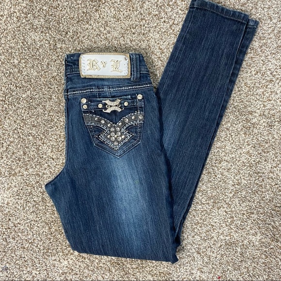 R&L Denim - R&L Jeans Sz 7 Embellished rhinestone Pockets